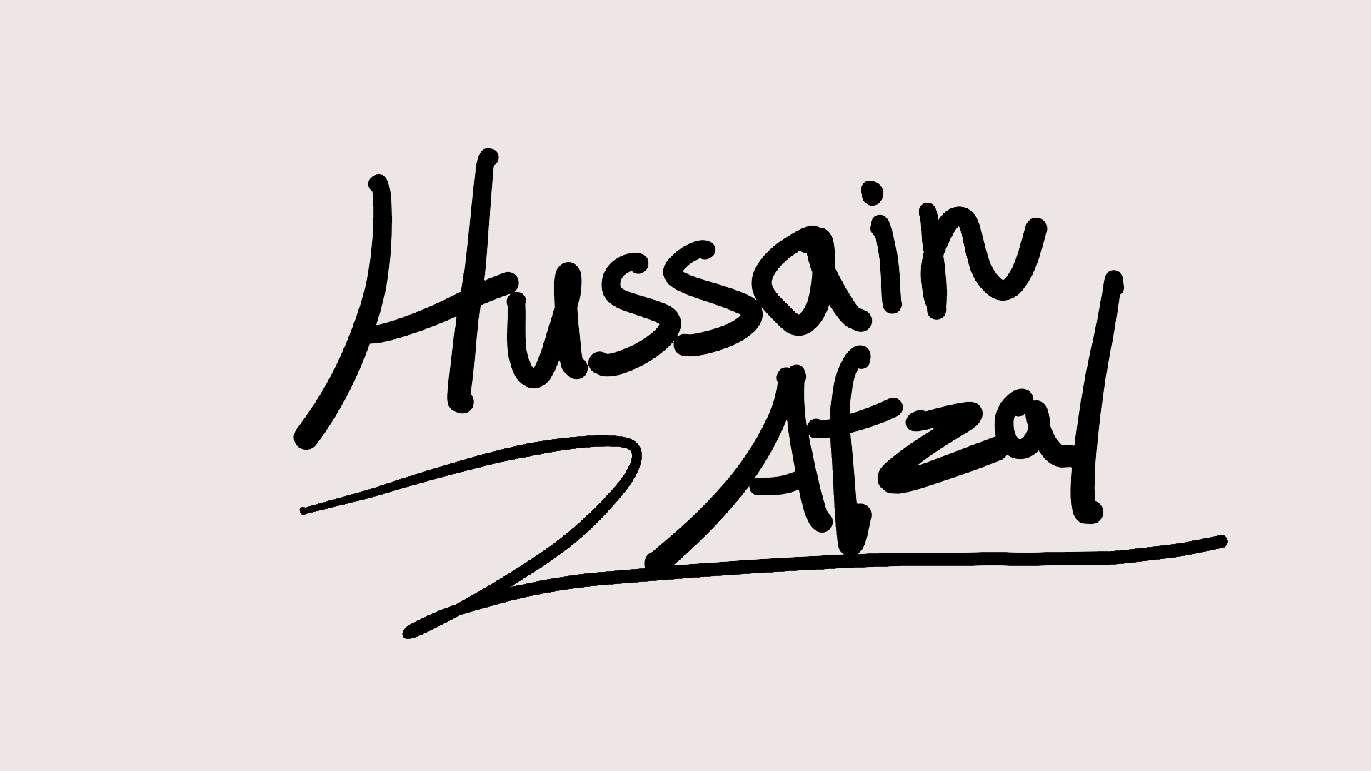 Hussain Afzal's Name Art